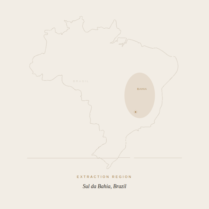 Map of Brazil highlighting the Fazenda Hiassu quarry area in southern Bahia